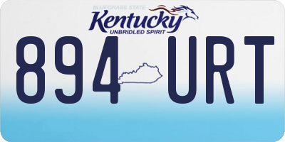 KY license plate 894URT