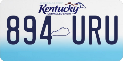 KY license plate 894URU