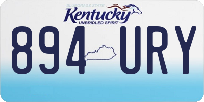 KY license plate 894URY