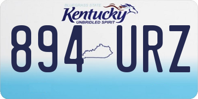 KY license plate 894URZ