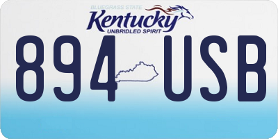 KY license plate 894USB