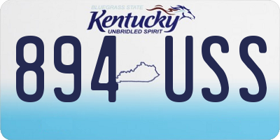 KY license plate 894USS