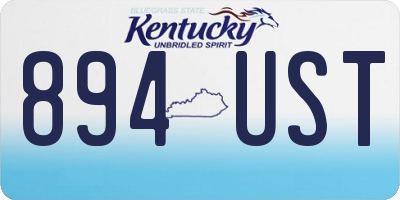 KY license plate 894UST