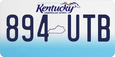 KY license plate 894UTB