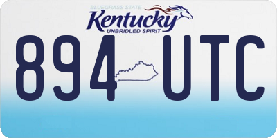 KY license plate 894UTC