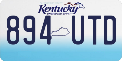 KY license plate 894UTD