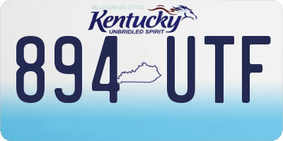KY license plate 894UTF