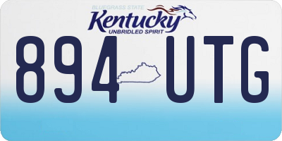 KY license plate 894UTG