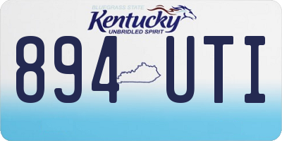 KY license plate 894UTI