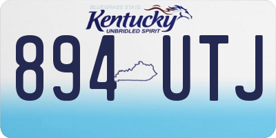 KY license plate 894UTJ
