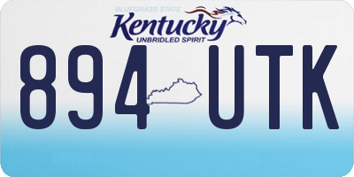 KY license plate 894UTK