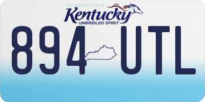 KY license plate 894UTL