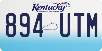 KY license plate 894UTM