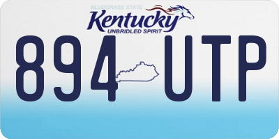 KY license plate 894UTP