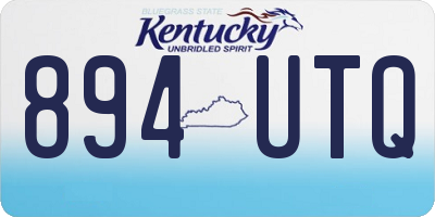 KY license plate 894UTQ