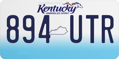 KY license plate 894UTR