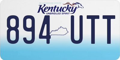 KY license plate 894UTT