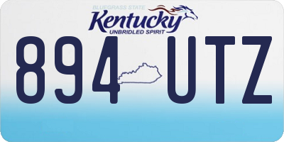 KY license plate 894UTZ