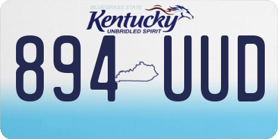 KY license plate 894UUD