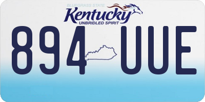 KY license plate 894UUE