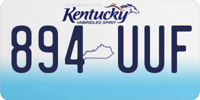 KY license plate 894UUF