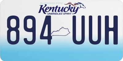 KY license plate 894UUH