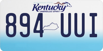 KY license plate 894UUI