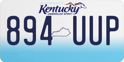 KY license plate 894UUP
