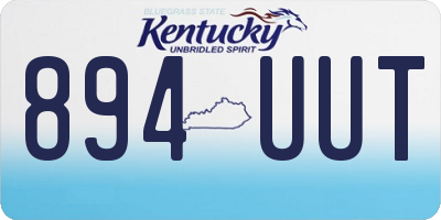 KY license plate 894UUT
