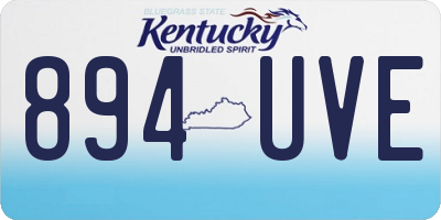KY license plate 894UVE