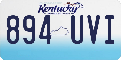 KY license plate 894UVI