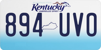 KY license plate 894UVO