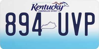 KY license plate 894UVP