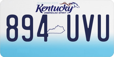 KY license plate 894UVU