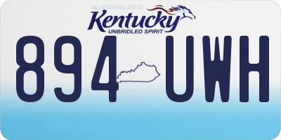 KY license plate 894UWH