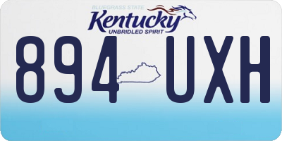 KY license plate 894UXH