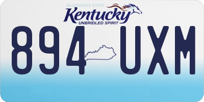 KY license plate 894UXM