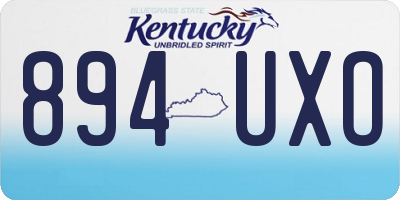 KY license plate 894UXO