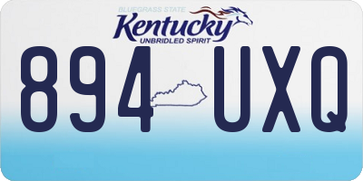 KY license plate 894UXQ