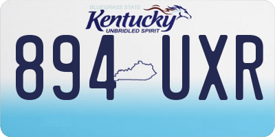 KY license plate 894UXR