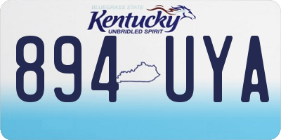 KY license plate 894UYA