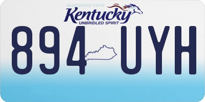 KY license plate 894UYH