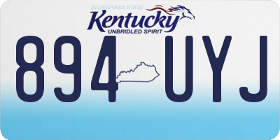KY license plate 894UYJ