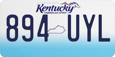 KY license plate 894UYL