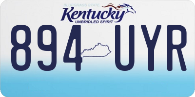 KY license plate 894UYR