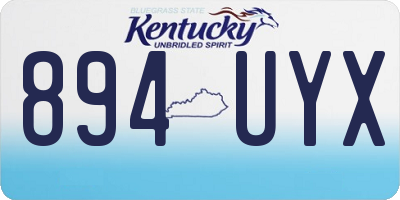 KY license plate 894UYX