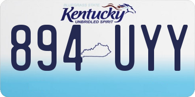 KY license plate 894UYY
