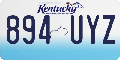 KY license plate 894UYZ