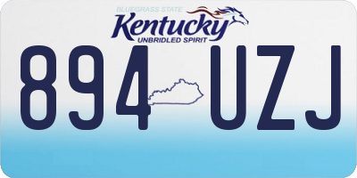 KY license plate 894UZJ