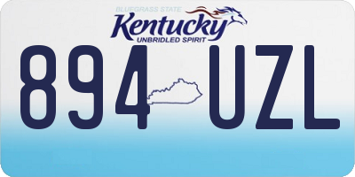 KY license plate 894UZL